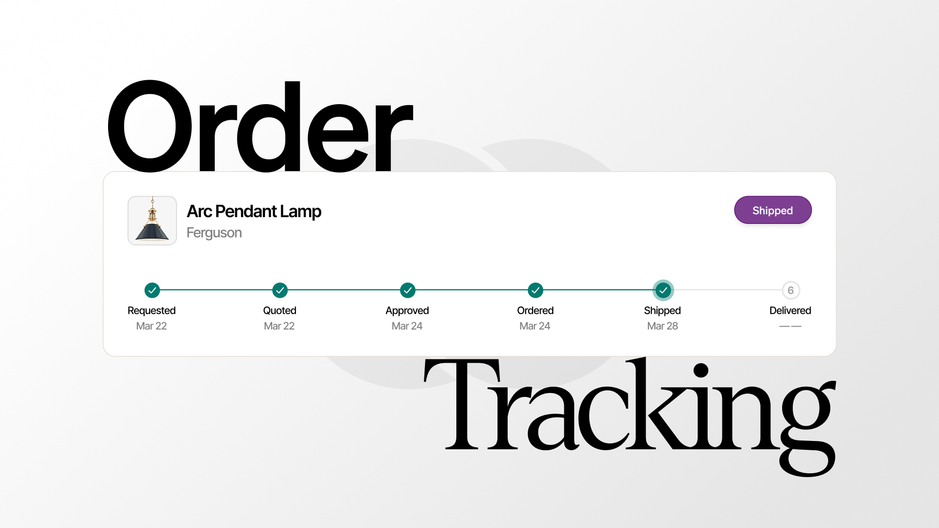 Order Tracking in Schedule
